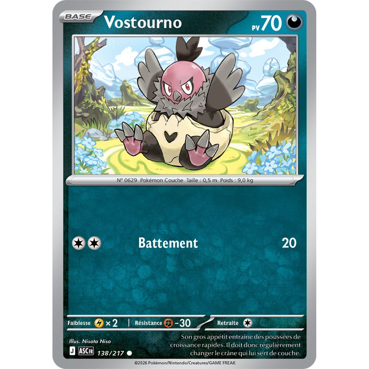 Vostourno - Reverse 138/217 - ME02.5 - Pokémon - Méga-Évolution Héros Transcendants