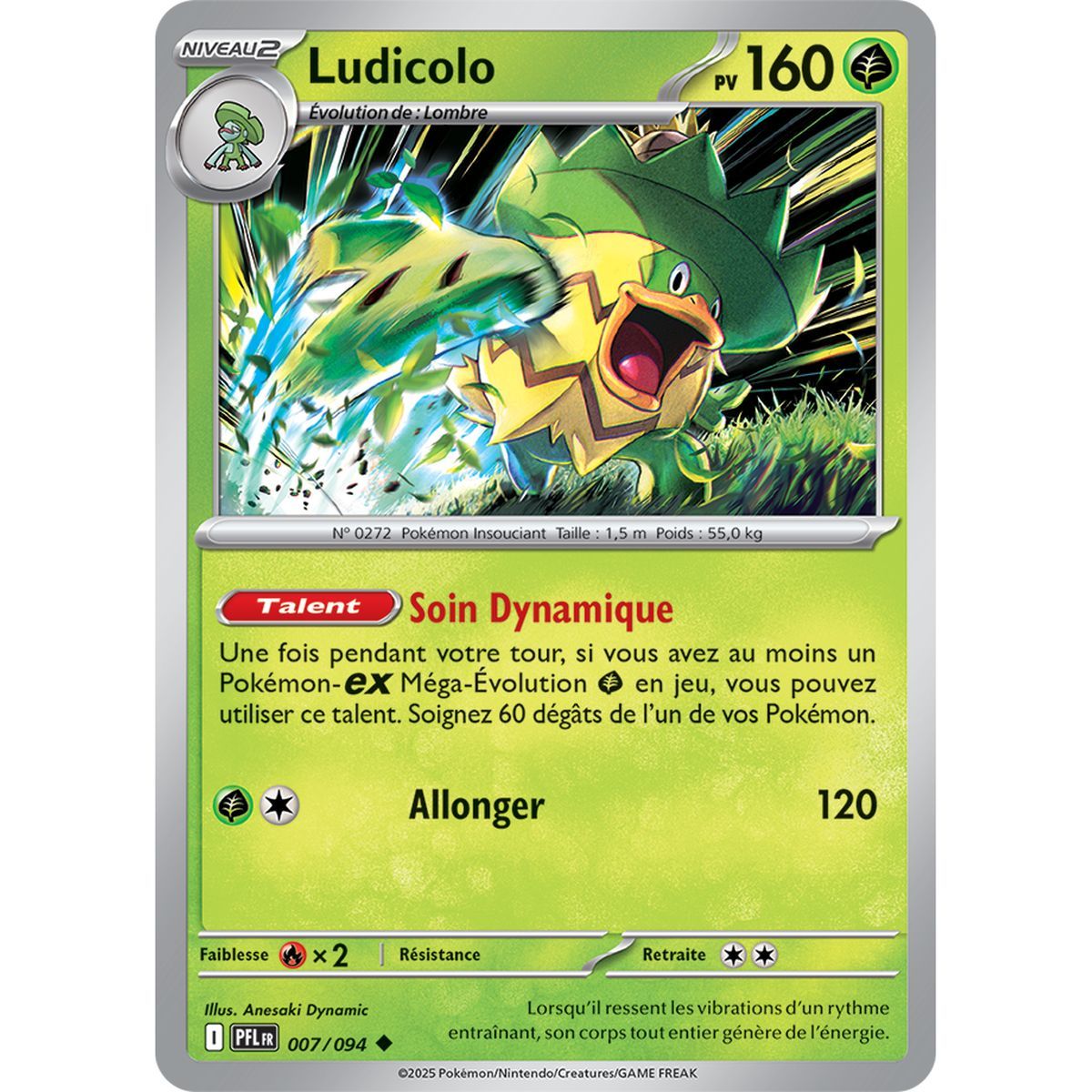 Ludicolo - Peu Commune 7/94 - Méga-Evolution 2 Flammes Fantasmagoriques