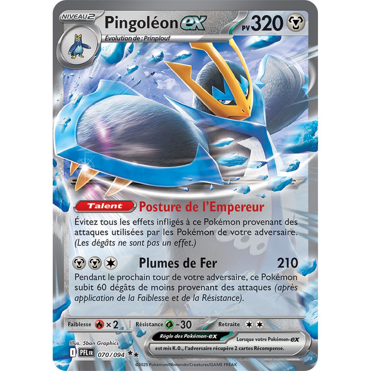 Pingoléon-ex - Double Rare 70/94 - Méga-Evolution 2 Flammes Fantasmagoriques