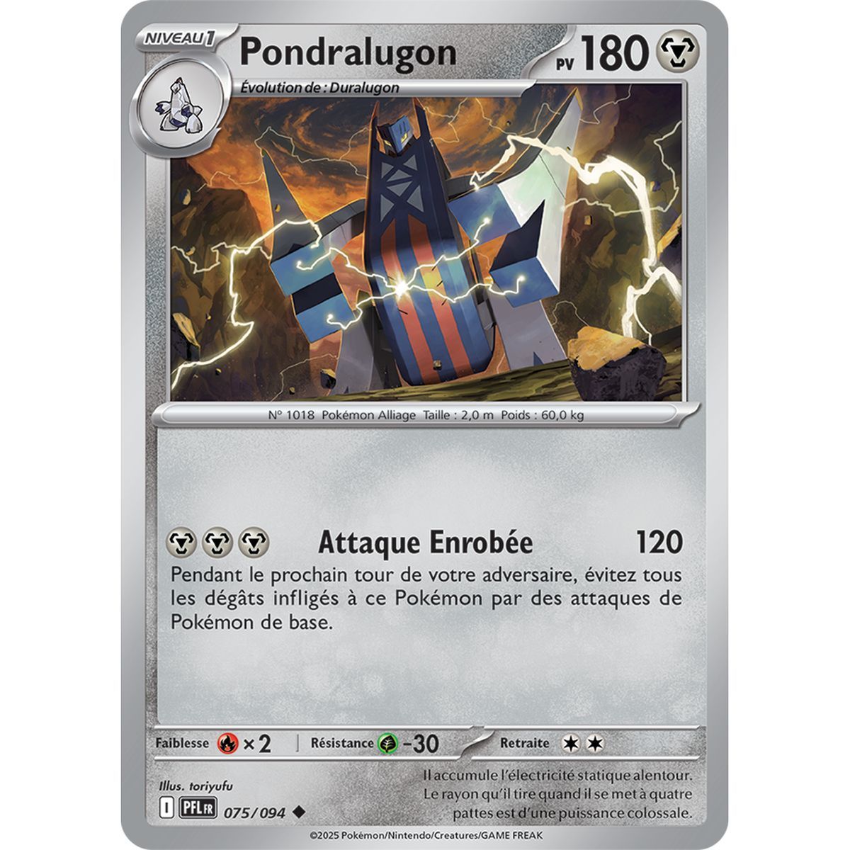 Pondralugon - Peu Commune 75/94 - Méga-Evolution 2 Flammes Fantasmagoriques