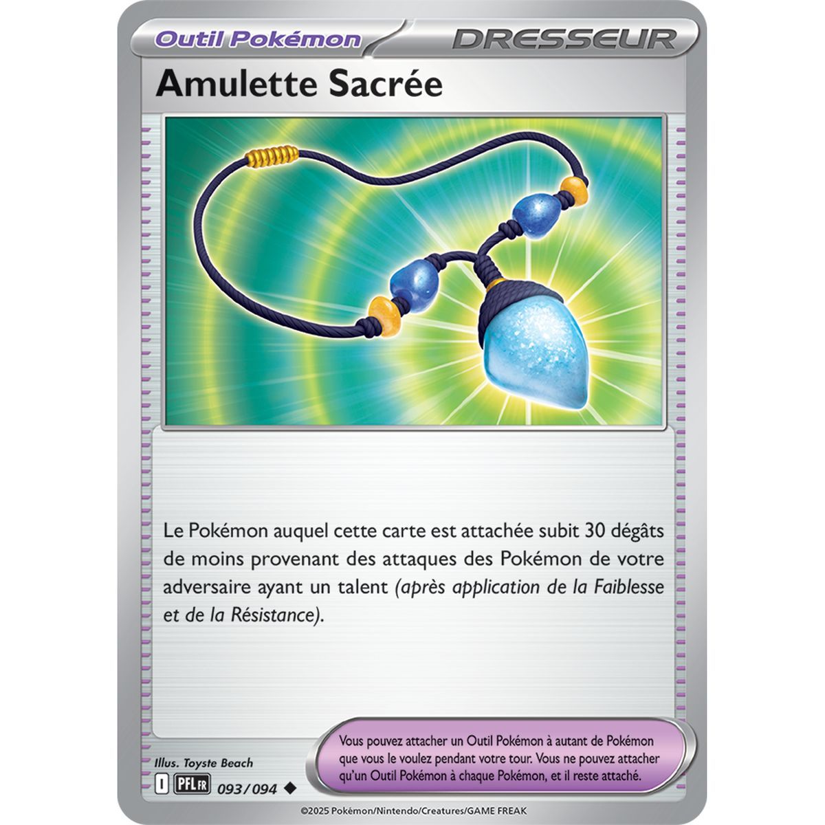 Amulette Sacrée - Reverse 93/94 - Méga-Evolution 2 Flammes Fantasmagoriques