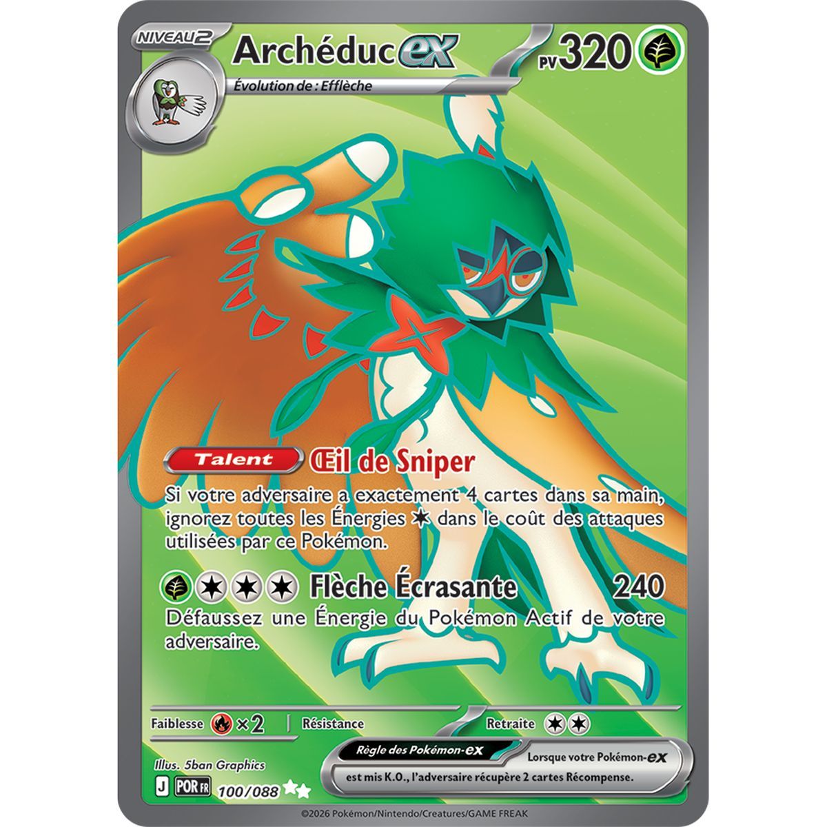 Archéduc EX - Ultra Rare 100/88 - ME03 - Pokémon - Méga-Évolution Équilibre Parfait