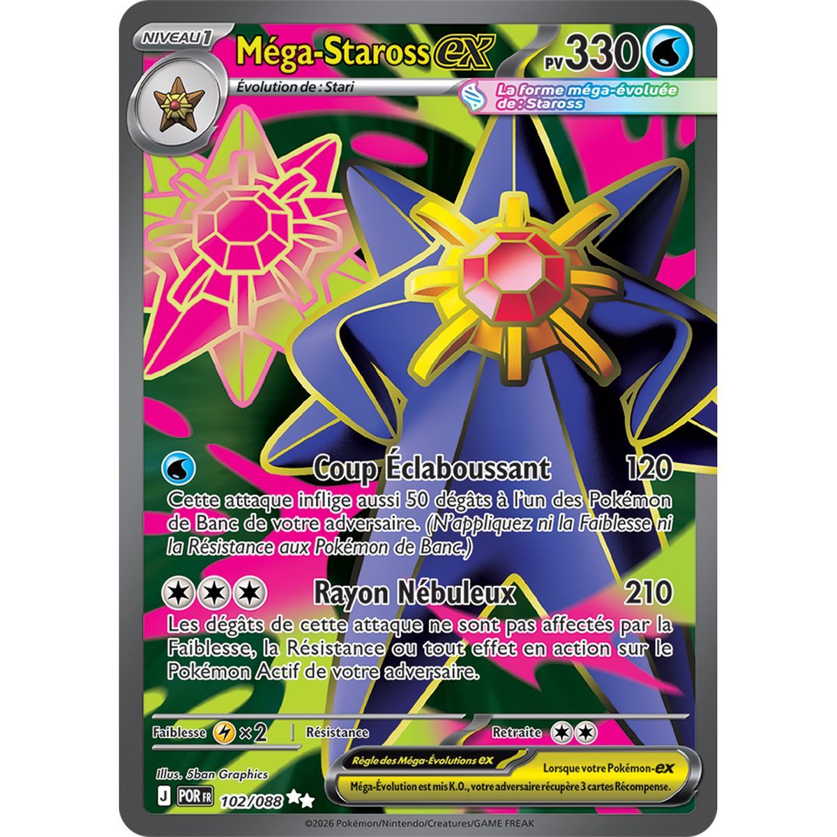 Méga-Staross EX - Ultra Rare 102/88 - ME03 - Pokémon - Méga-Évolution Équilibre Parfait