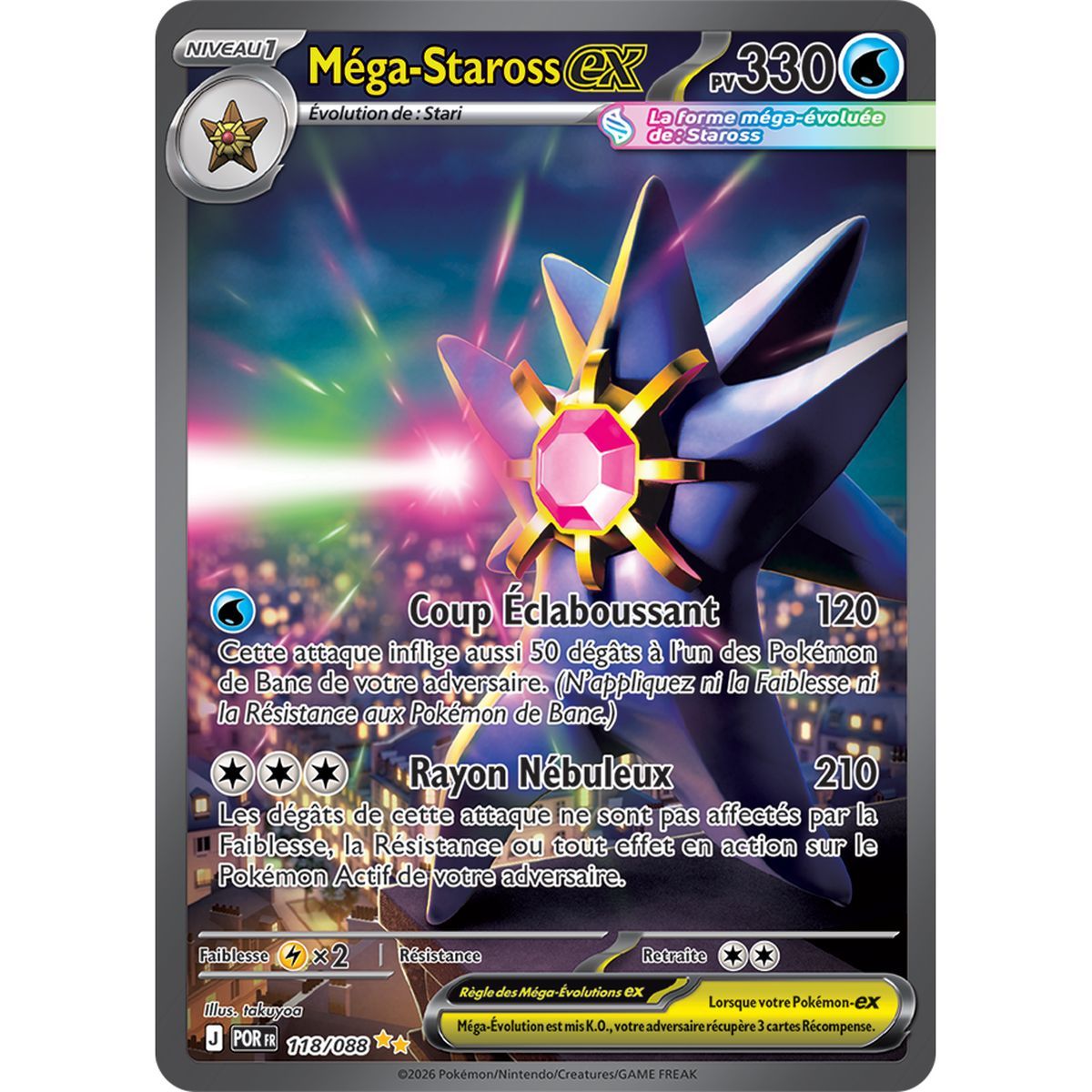Méga-Staross EX - Special Illustration Rare 118/88 - ME03 - Pokémon - Méga-Évolution Équilibre Parfait