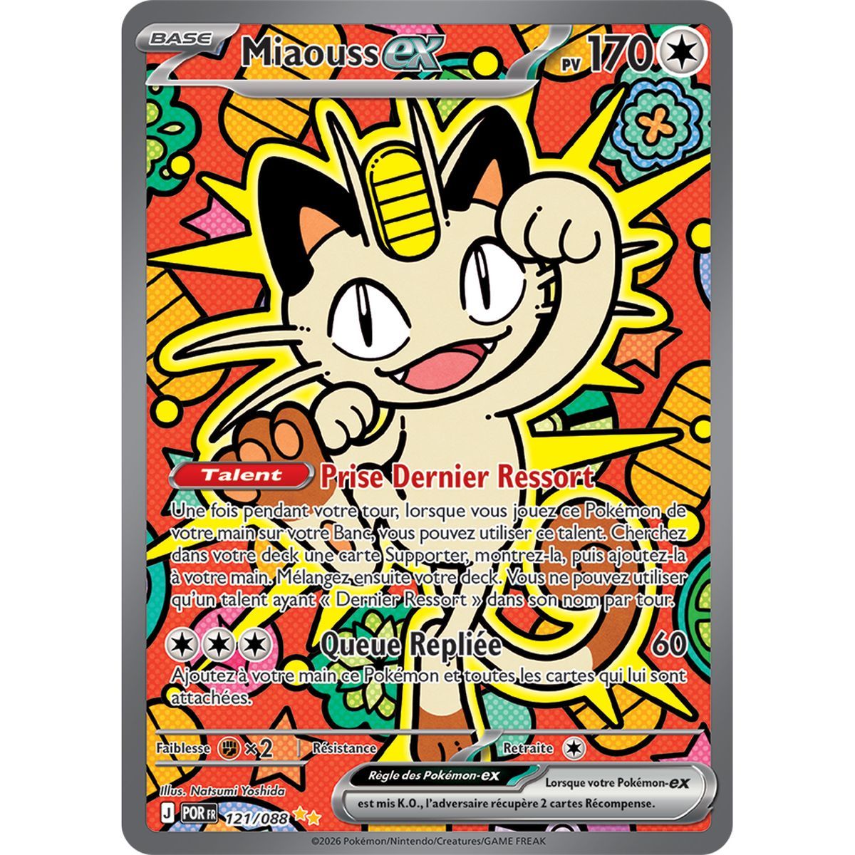 Miaouss EX - Special Illustration Rare 121/88 - ME03 - Pokémon - Méga-Évolution Équilibre Parfait