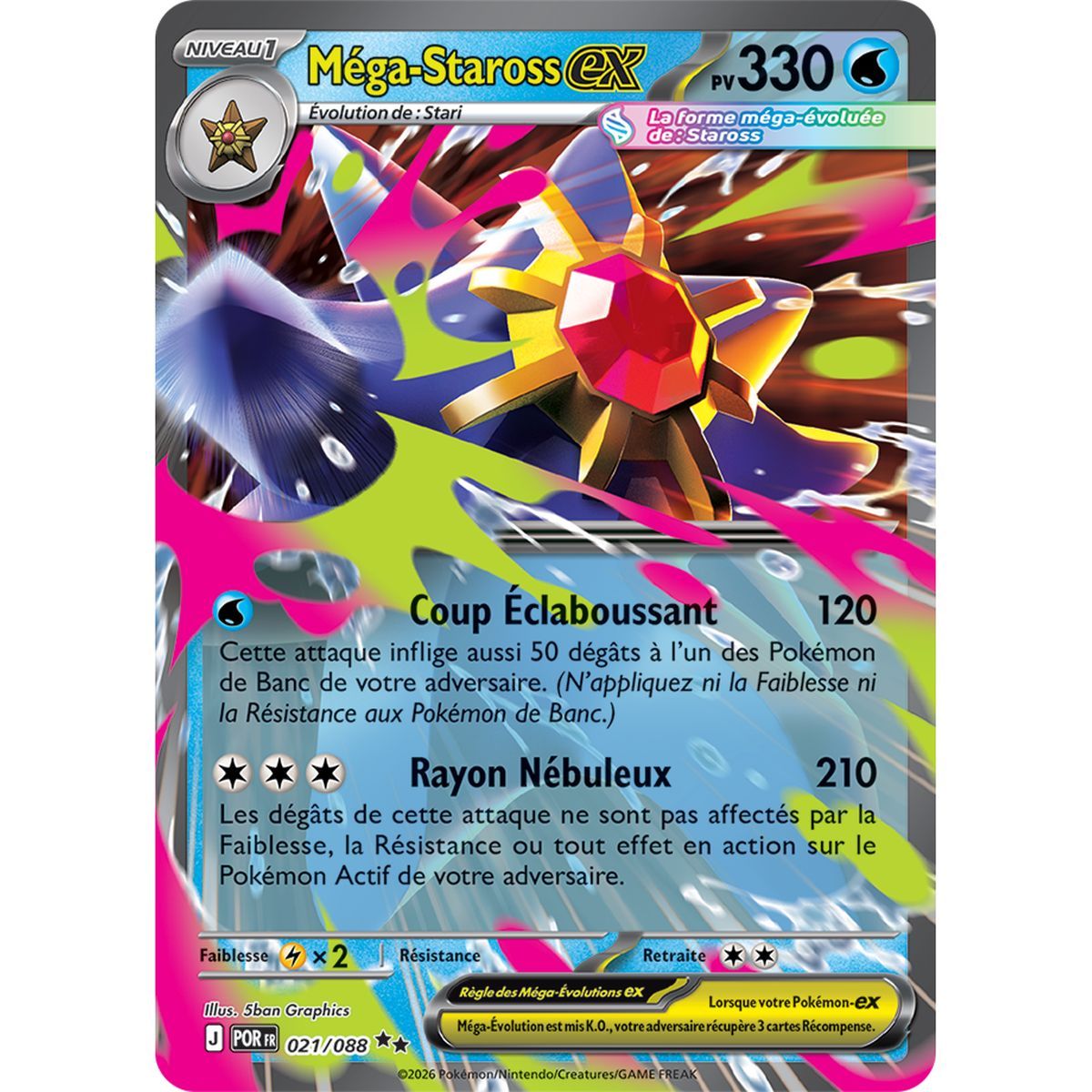 Méga-Staross EX - Double Rare 21/88 - ME03 - Pokémon - Méga-Évolution Équilibre Parfait