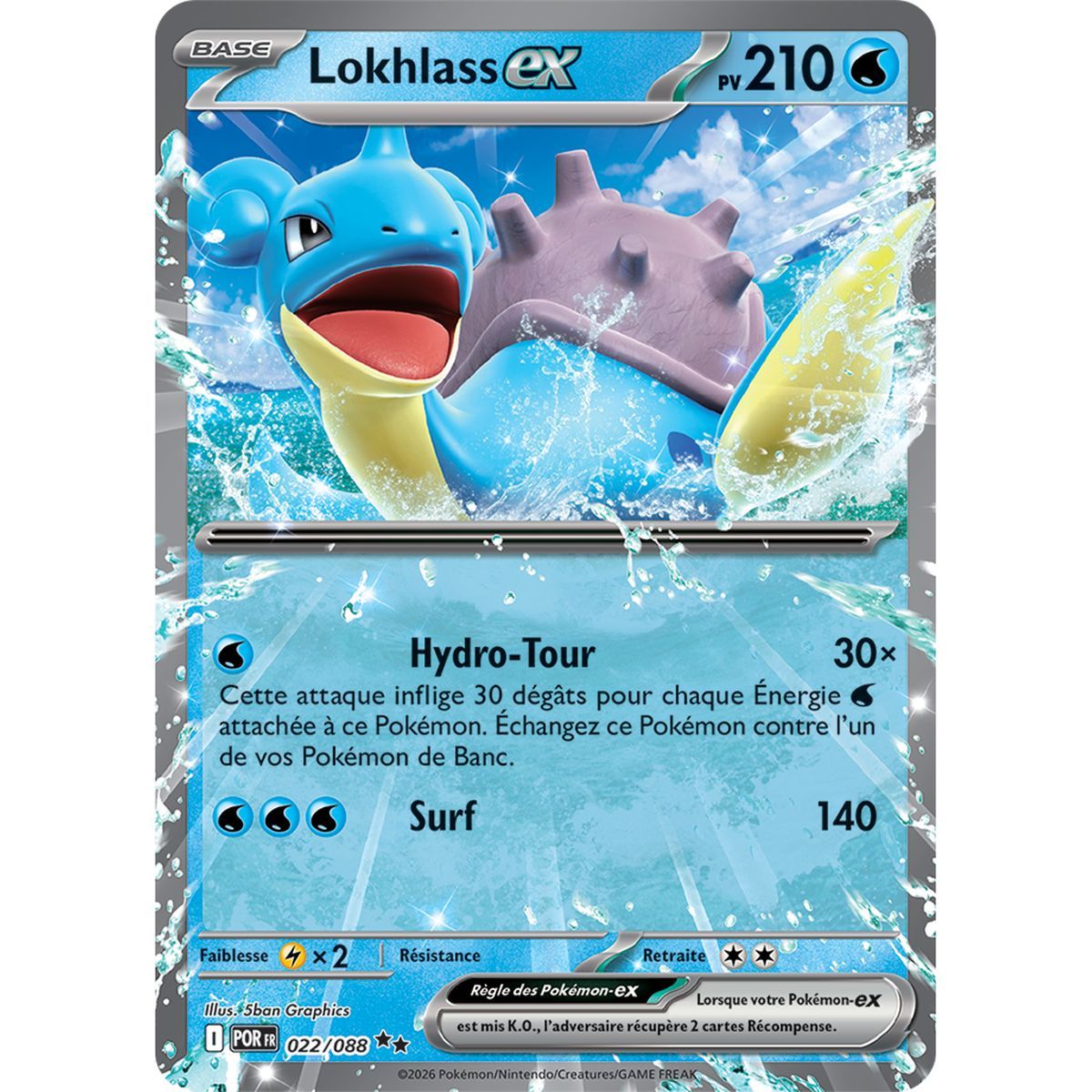 Lokhlass EX - Double Rare 22/88 - ME03 - Pokémon - Méga-Évolution Équilibre Parfait