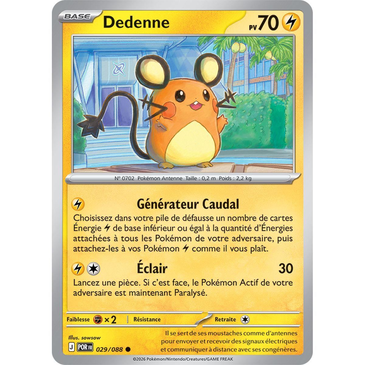 Dedenne - Commune 29/88 - ME03 - Pokémon - Méga-Évolution Équilibre Parfait