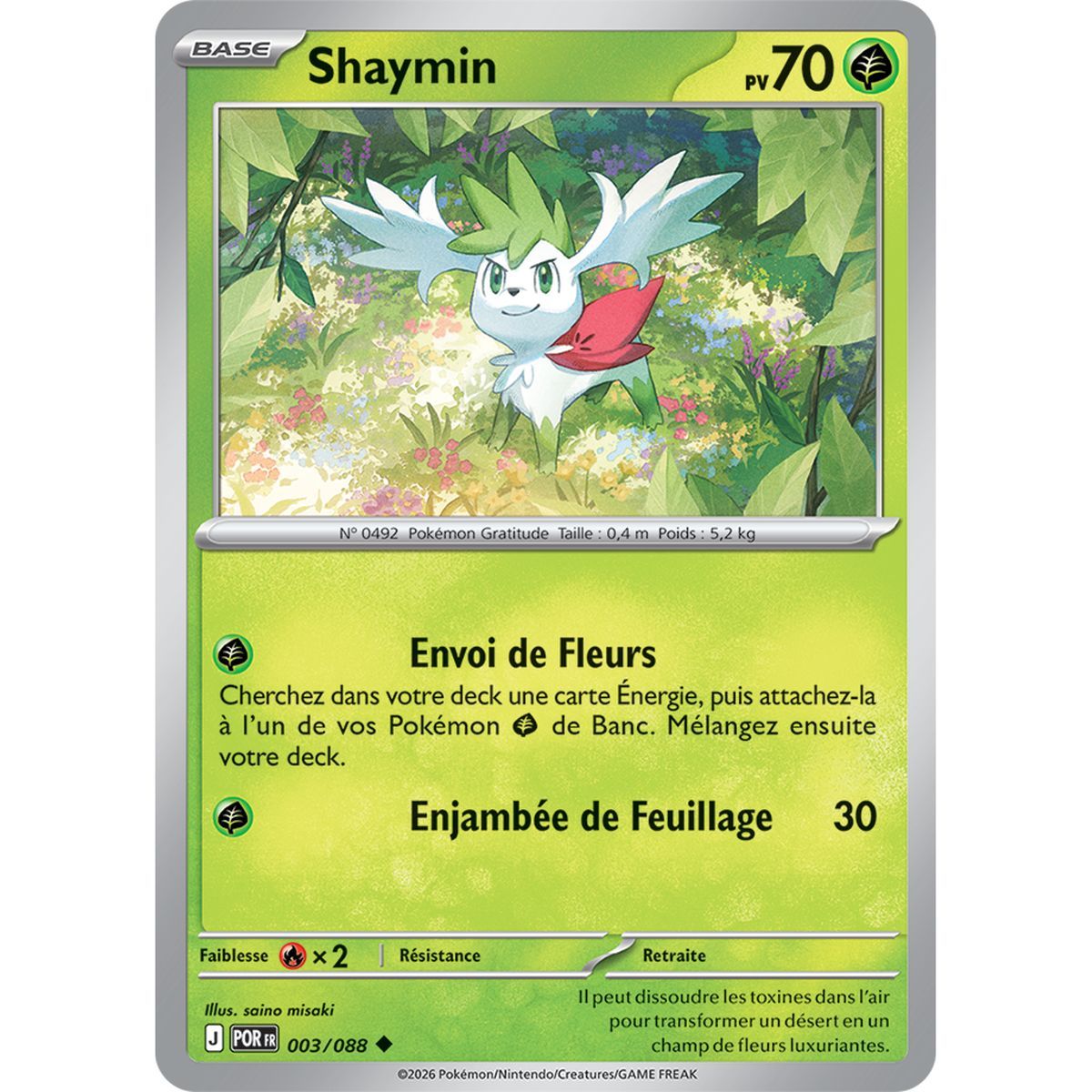 Shaymin - Peu Commune 3/88 - ME03 - Pokémon - Méga-Évolution Équilibre Parfait