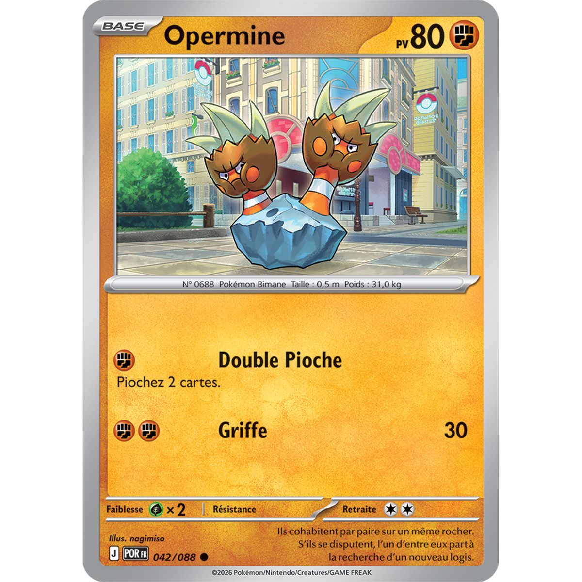 Opermine - Commune 42/88 - ME03 - Pokémon - Méga-Évolution Équilibre Parfait