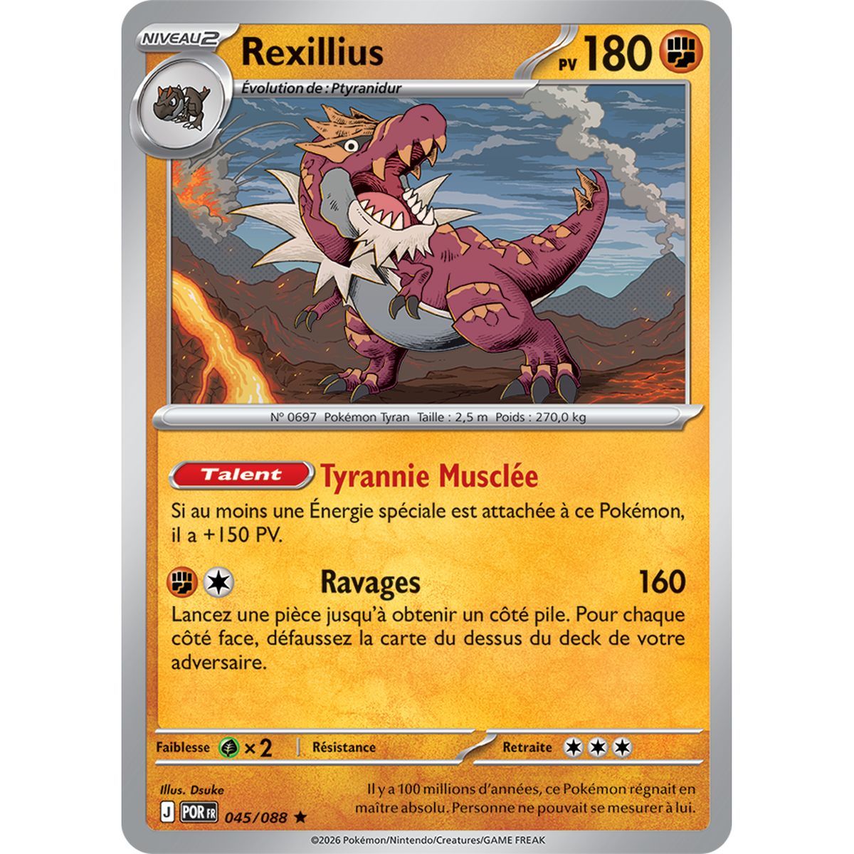 Rexillius - Reverse 45/88 - ME03 - Pokémon - Méga-Évolution Équilibre Parfait