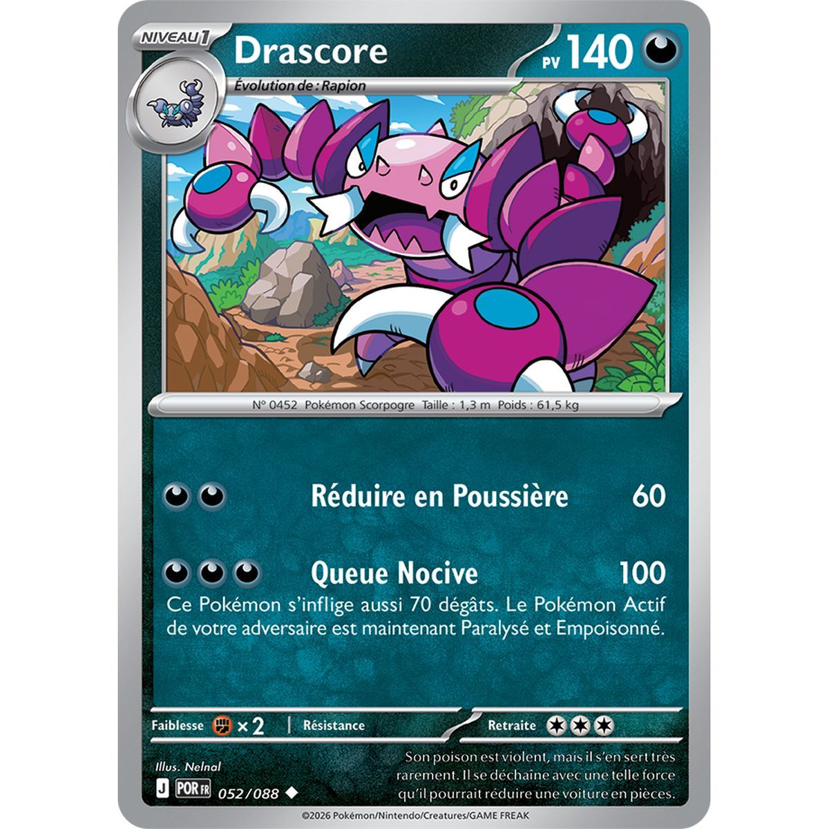 Drascore - Reverse 52/88 - ME03 - Pokémon - Méga-Évolution Équilibre Parfait