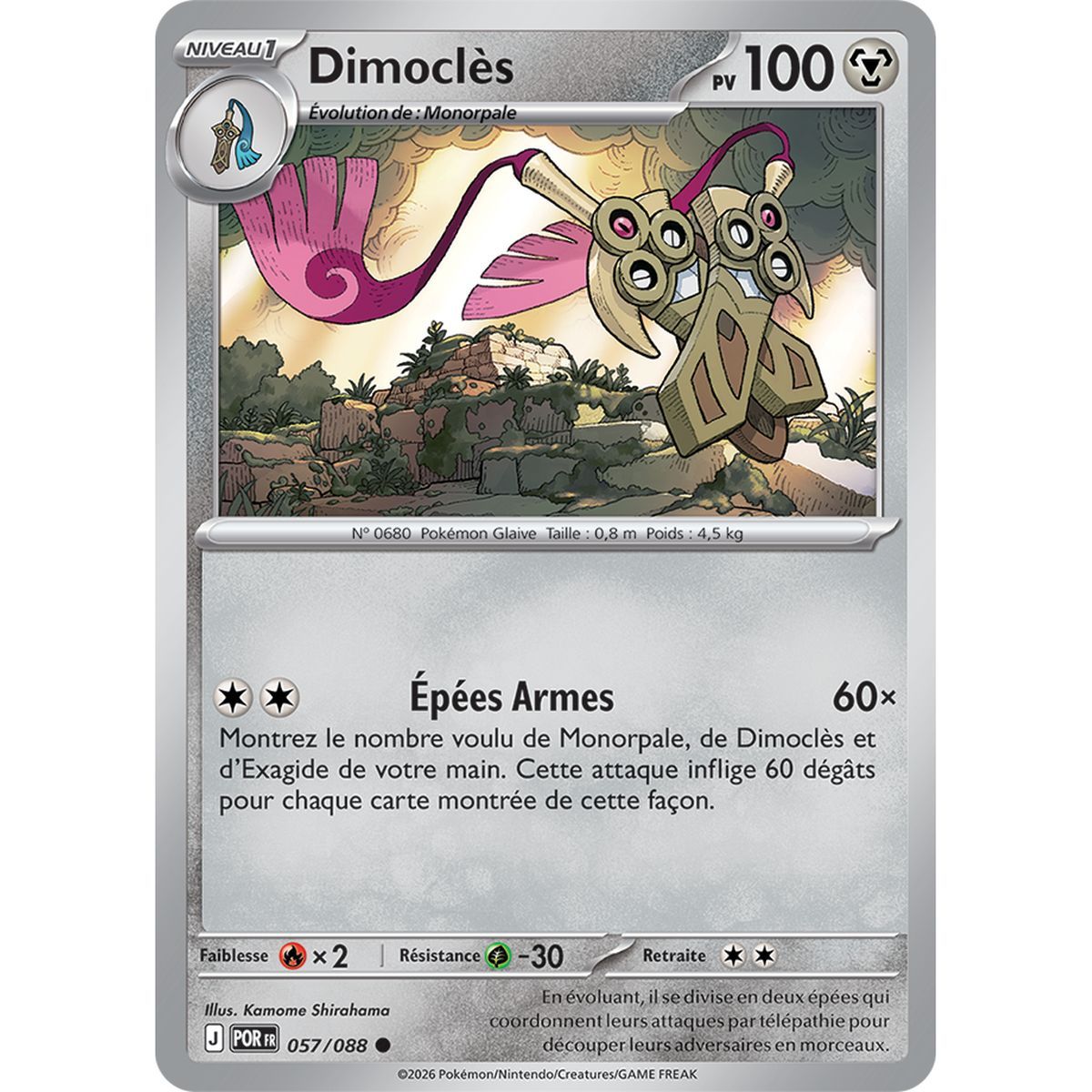 Dimoclès - Reverse 57/88 - ME03 - Pokémon - Méga-Évolution Équilibre Parfait