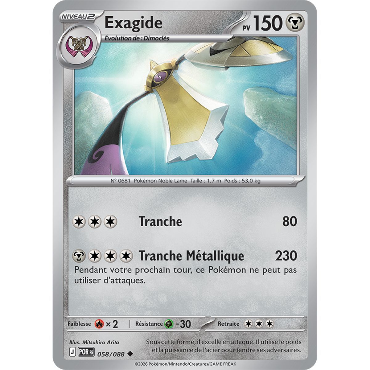 Exagide - Peu Commune 58/88 - ME03 - Pokémon - Méga-Évolution Équilibre Parfait