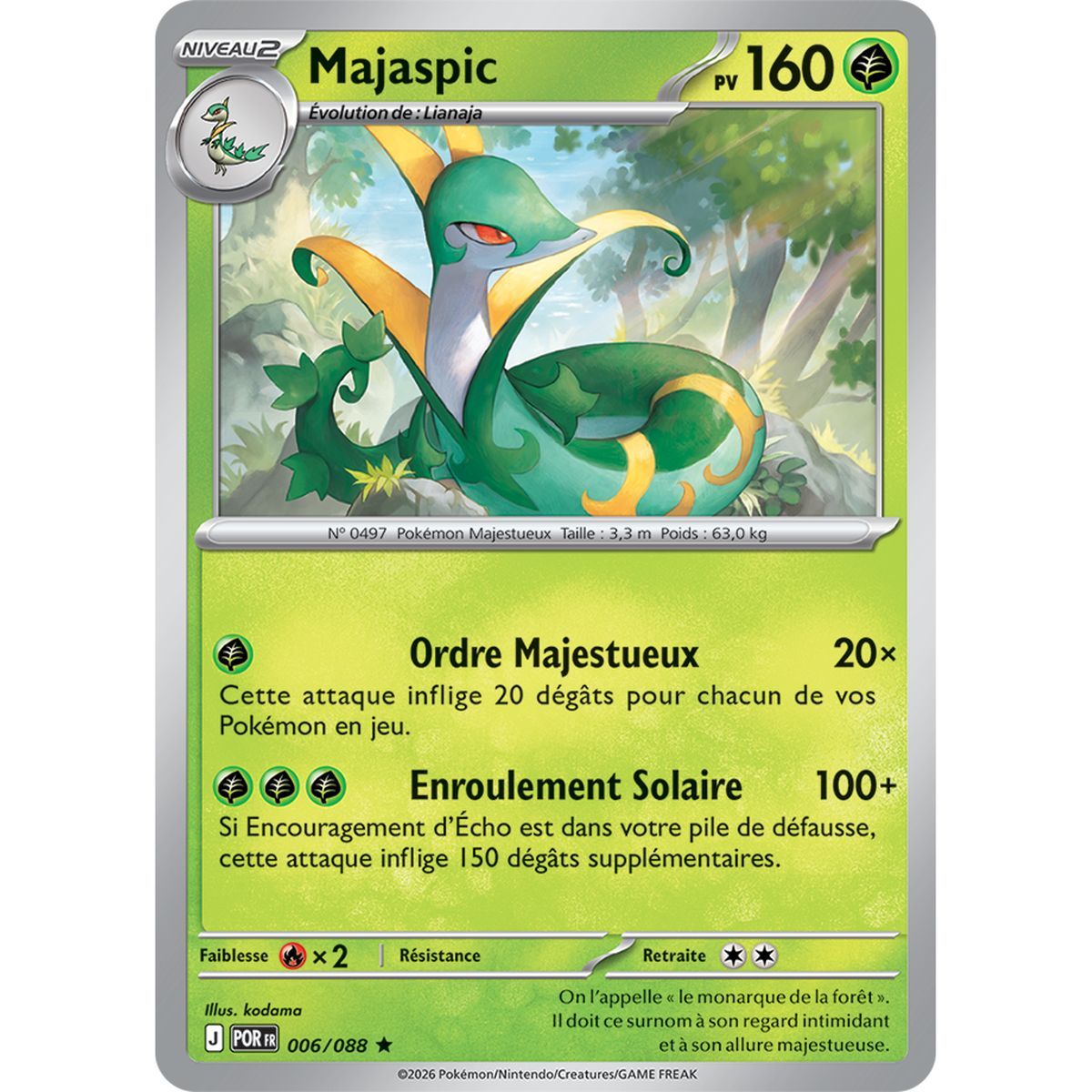 Majaspic - Reverse 6/88 - ME03 - Pokémon - Méga-Évolution Équilibre Parfait