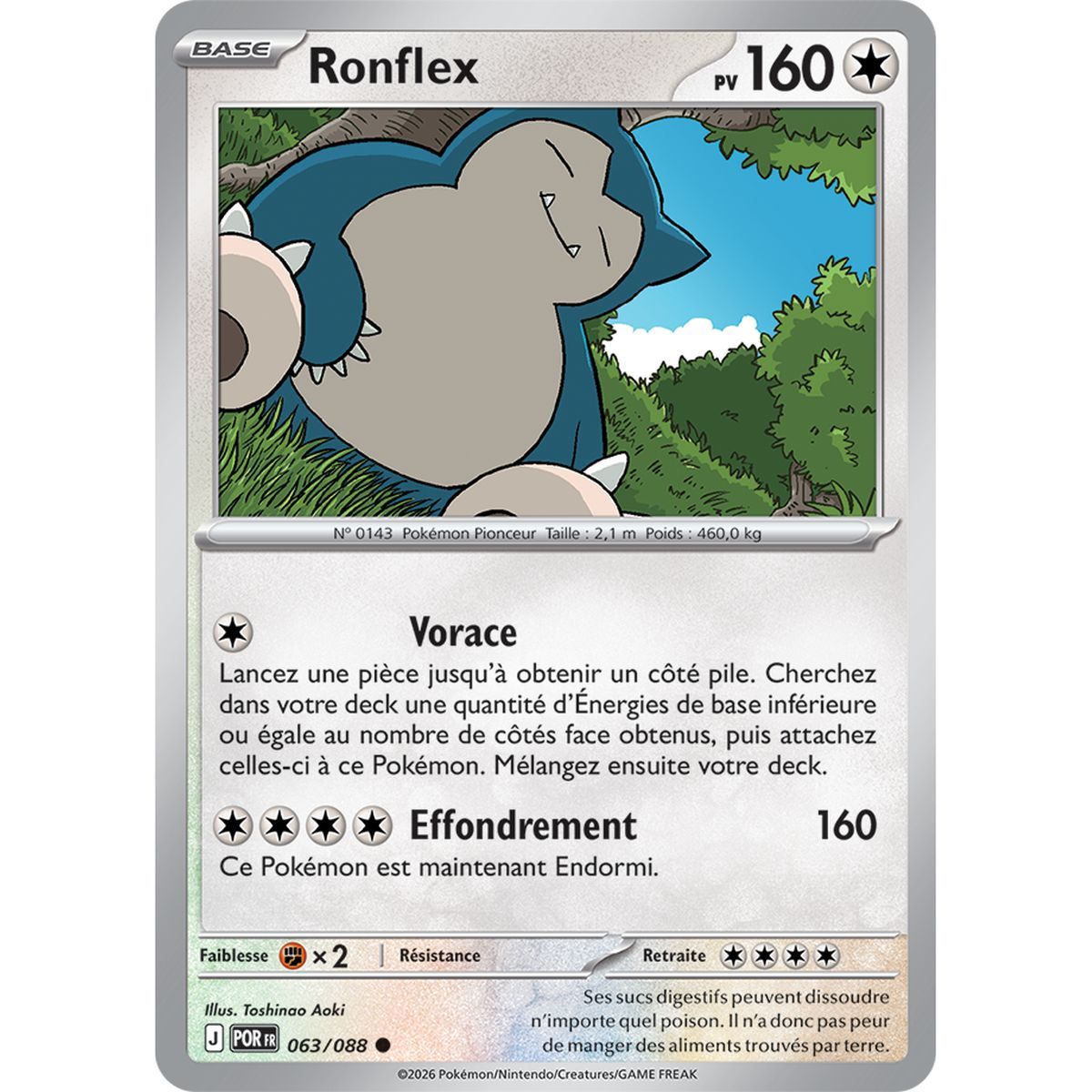 Ronflex - Reverse 63/88 - ME03 - Pokémon - Méga-Évolution Équilibre Parfait