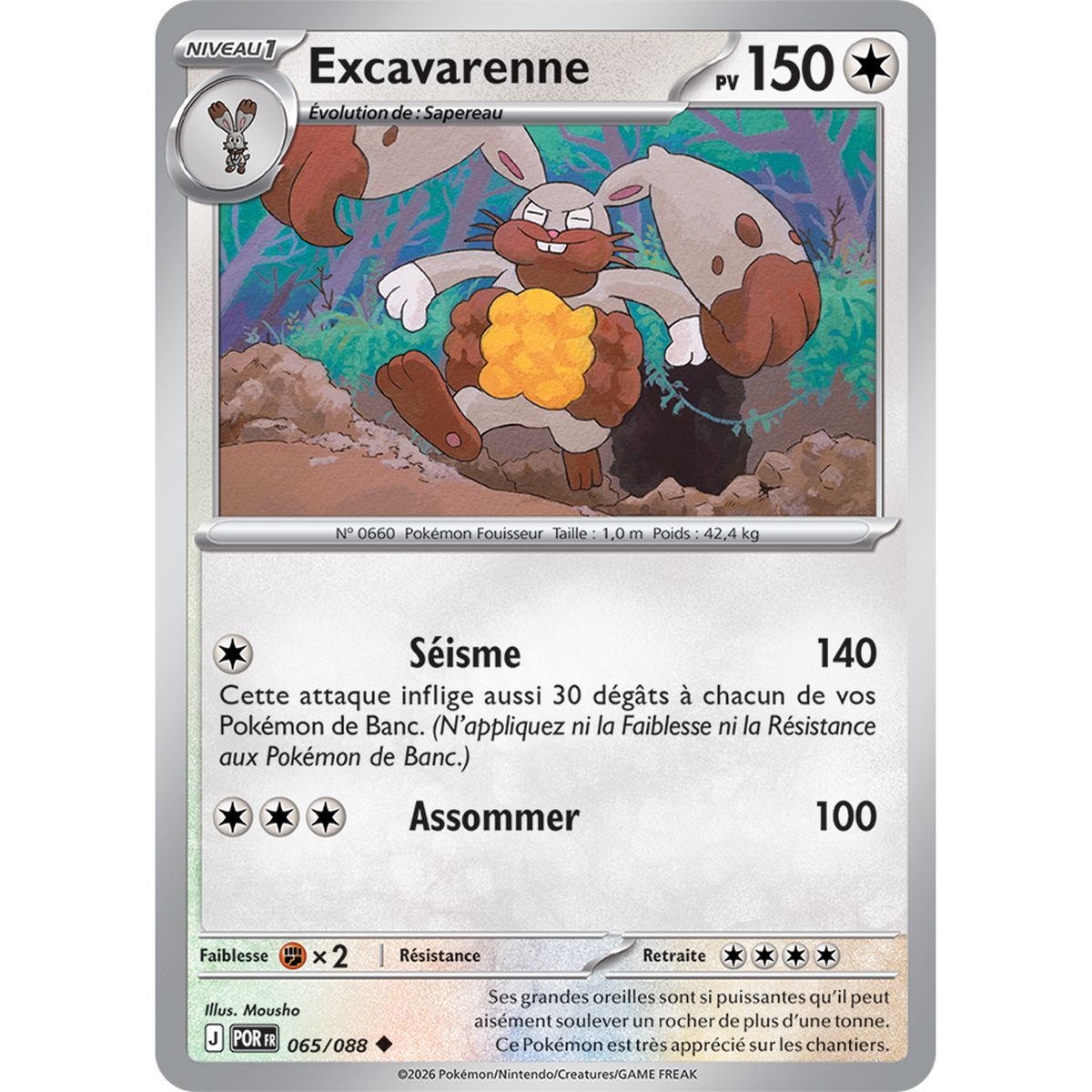 Excavarenne - Reverse 65/88 - ME03 - Pokémon - Méga-Évolution Équilibre Parfait