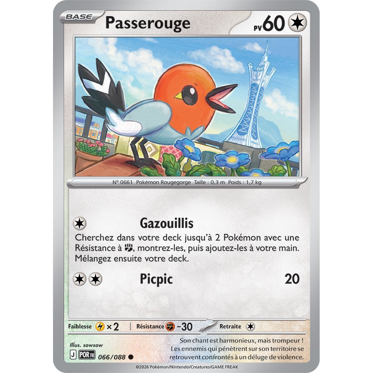 Passerouge - Reverse 66/88 - ME03 - Pokémon - Méga-Évolution Équilibre Parfait