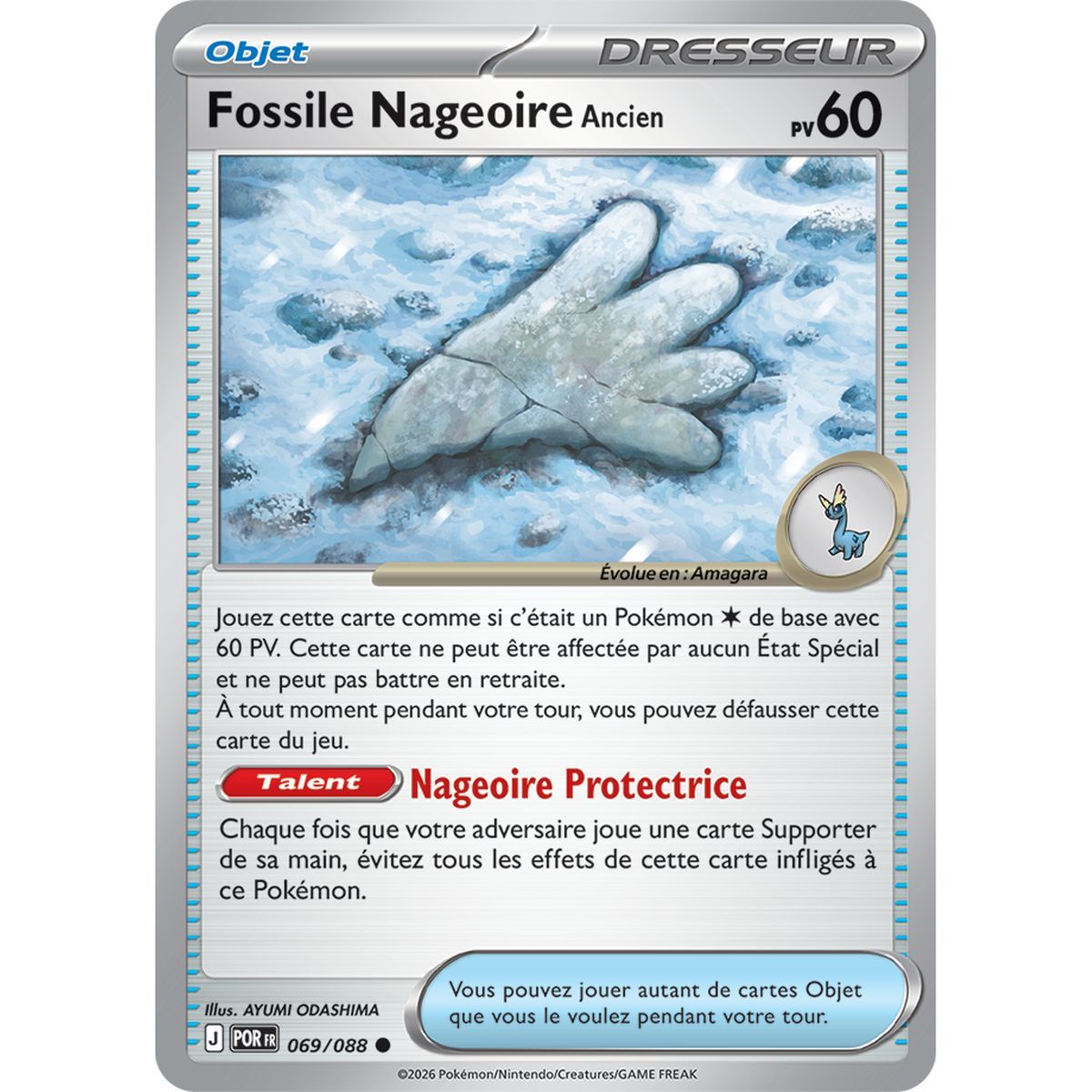 Fossile Nageoire Ancien - Commune 69/88 - ME03 - Pokémon - Méga-Évolution Équilibre Parfait