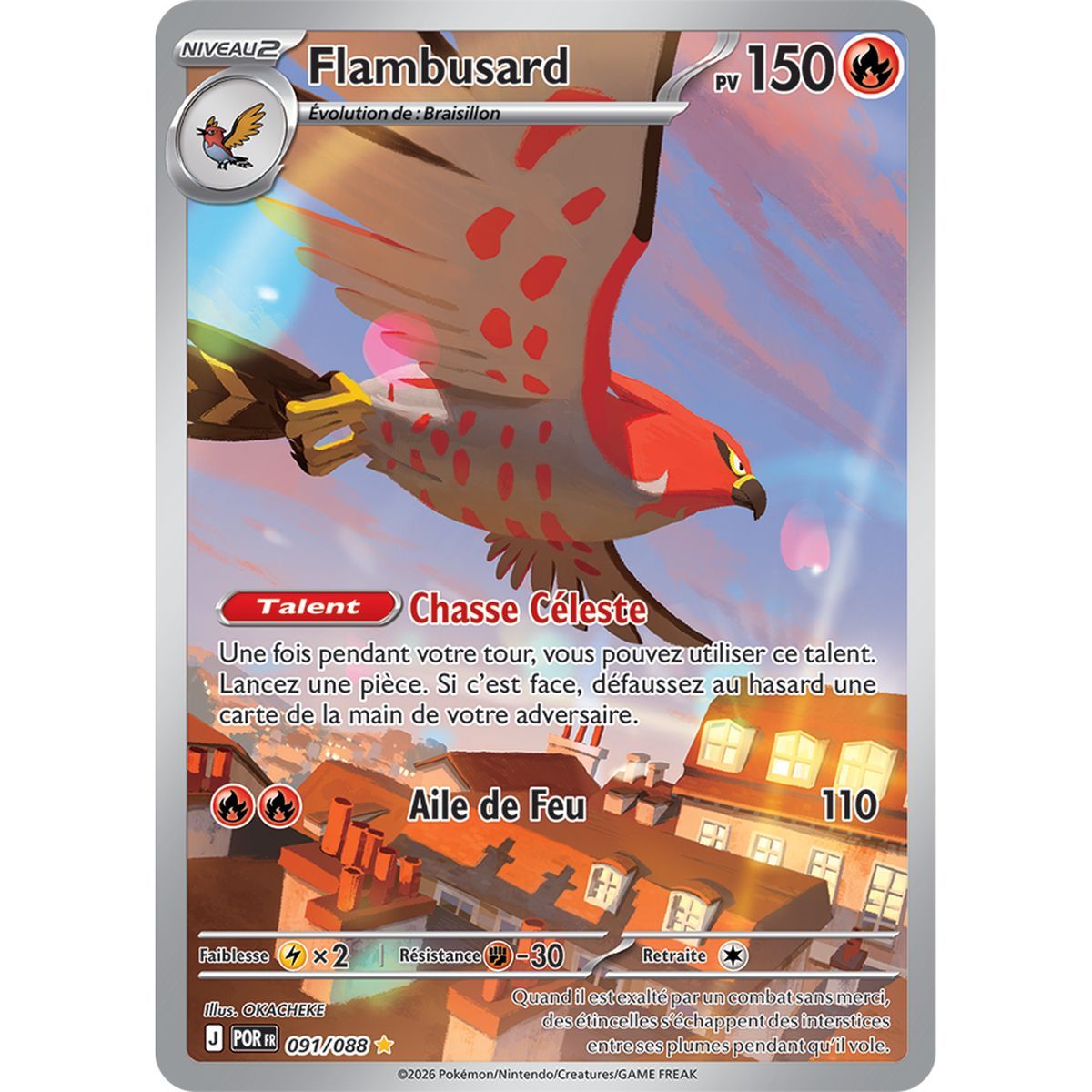 Flambusard - Illustration Rare 91/88 - ME03 - Pokémon - Méga-Évolution Équilibre Parfait