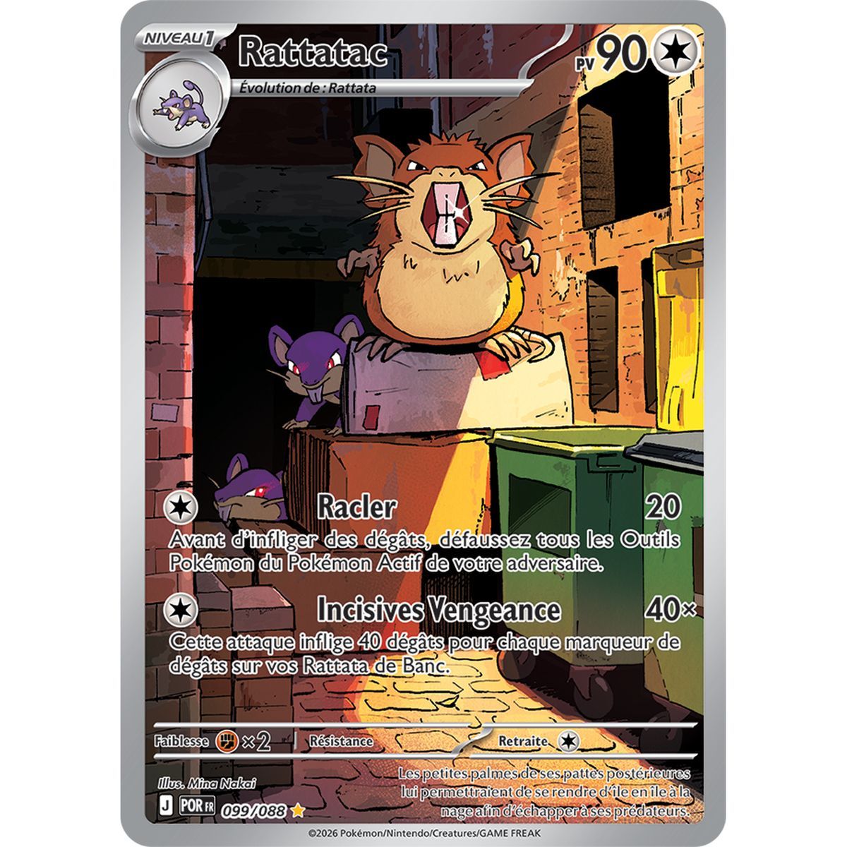 Rattatac - Illustration Rare 99/88 - ME03 - Pokémon - Méga-Évolution Équilibre Parfait