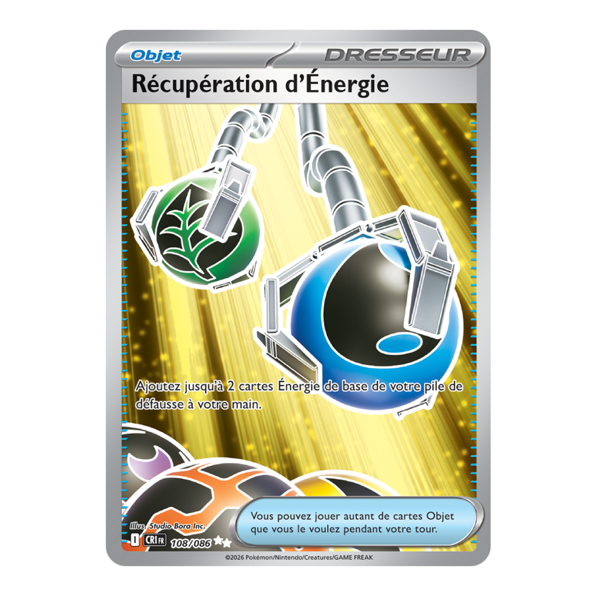 Récupération d’Énergie - Ultra Rare 108/86 - ME04 - Pokémon - Méga-Évolution Chaos Ascendant
