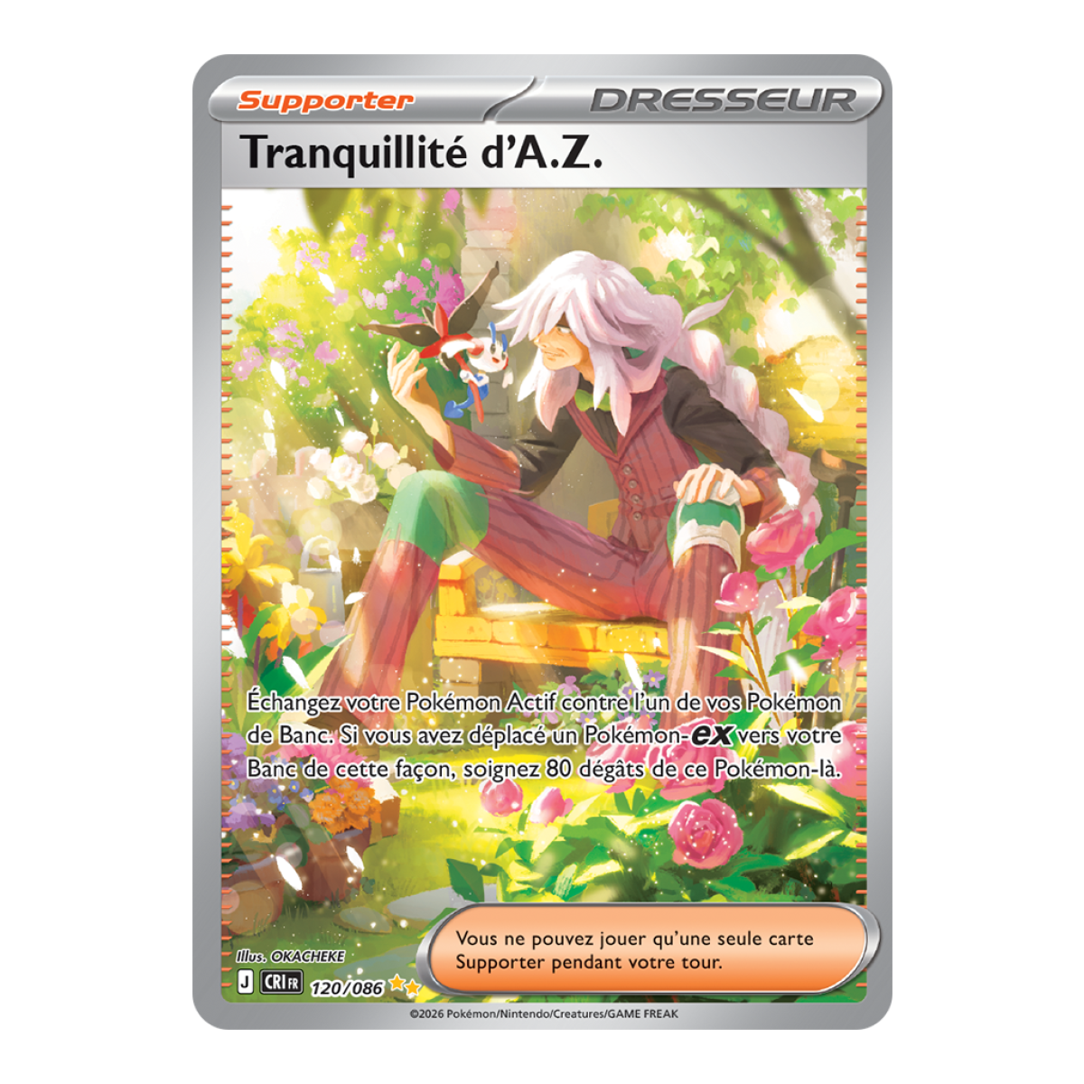 Tranquillité d’A.Z. - Special Illustration Rare 120/86 - ME04 - Pokémon - Méga-Évolution Chaos Ascendant