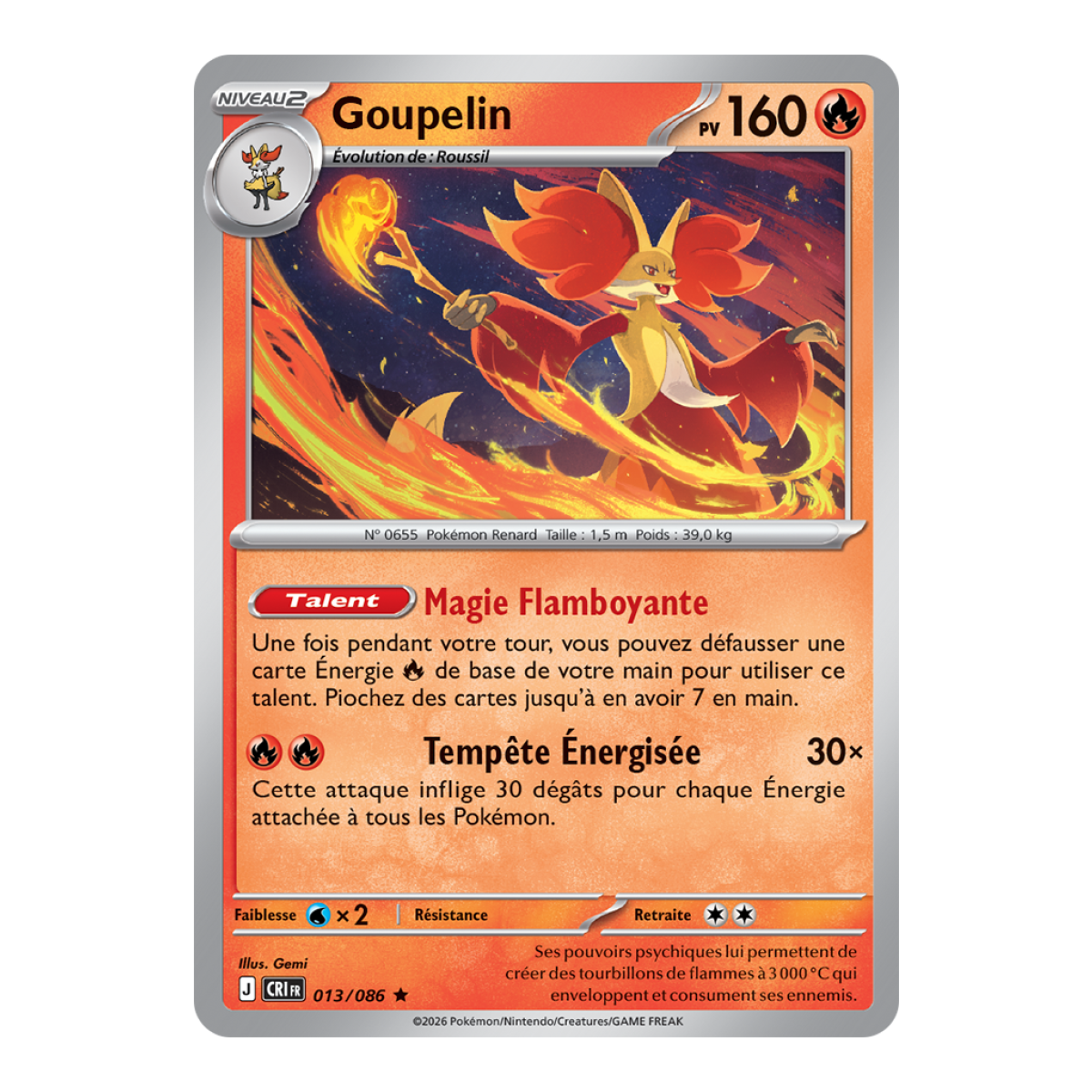 Goupelin - Holo Rare 13/86 - ME04 - Pokémon - Méga-Évolution Chaos Ascendant