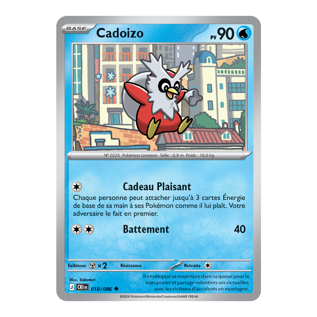 Cadoizo - Reverse 18/86 - ME04 - Pokémon - Méga-Évolution Chaos Ascendant