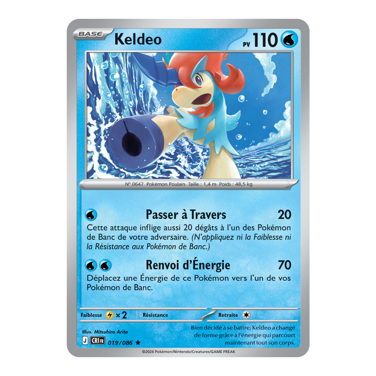 Keldeo - Holo Rare 19/86 - ME04 - Pokémon - Méga-Évolution Chaos Ascendant