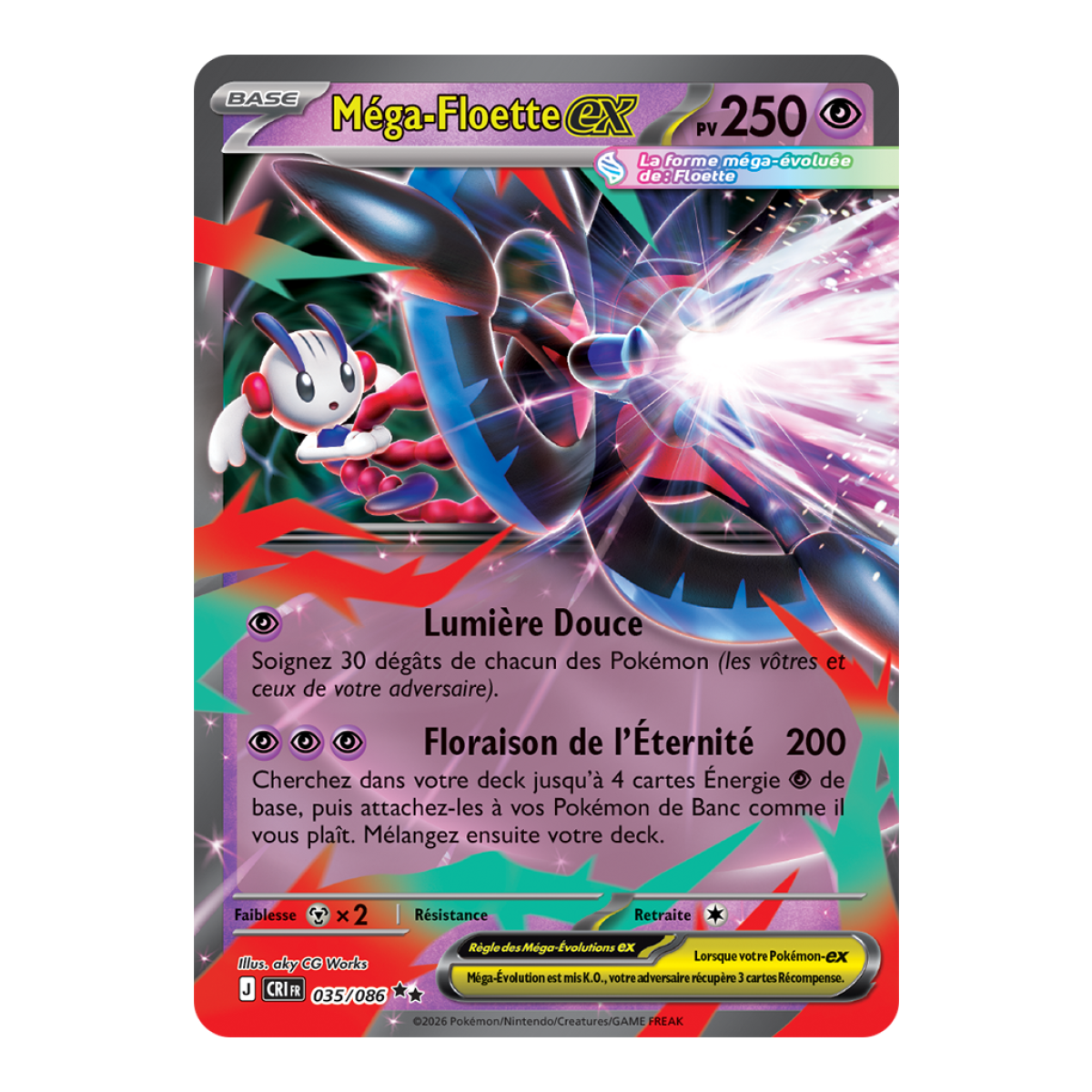 Méga-Floette-ex - Double Rare 35/86 - ME04 - Pokémon - Méga-Évolution Chaos Ascendant