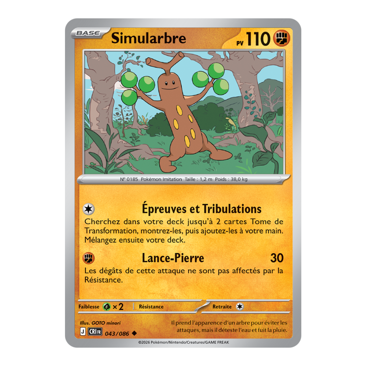 Simularbre - Peu Commune 43/86 - ME04 - Pokémon - Méga-Évolution Chaos Ascendant