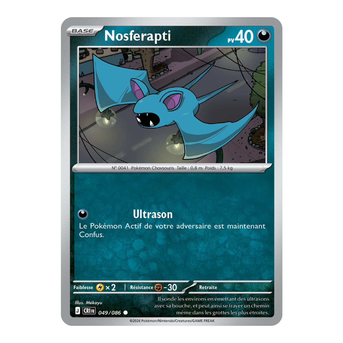 Nosferapti - Reverse 49/86 - ME04 - Pokémon - Méga-Évolution Chaos Ascendant