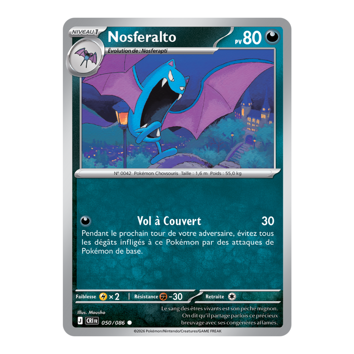 Nosferalto - Reverse 50/86 - ME04 - Pokémon - Méga-Évolution Chaos Ascendant