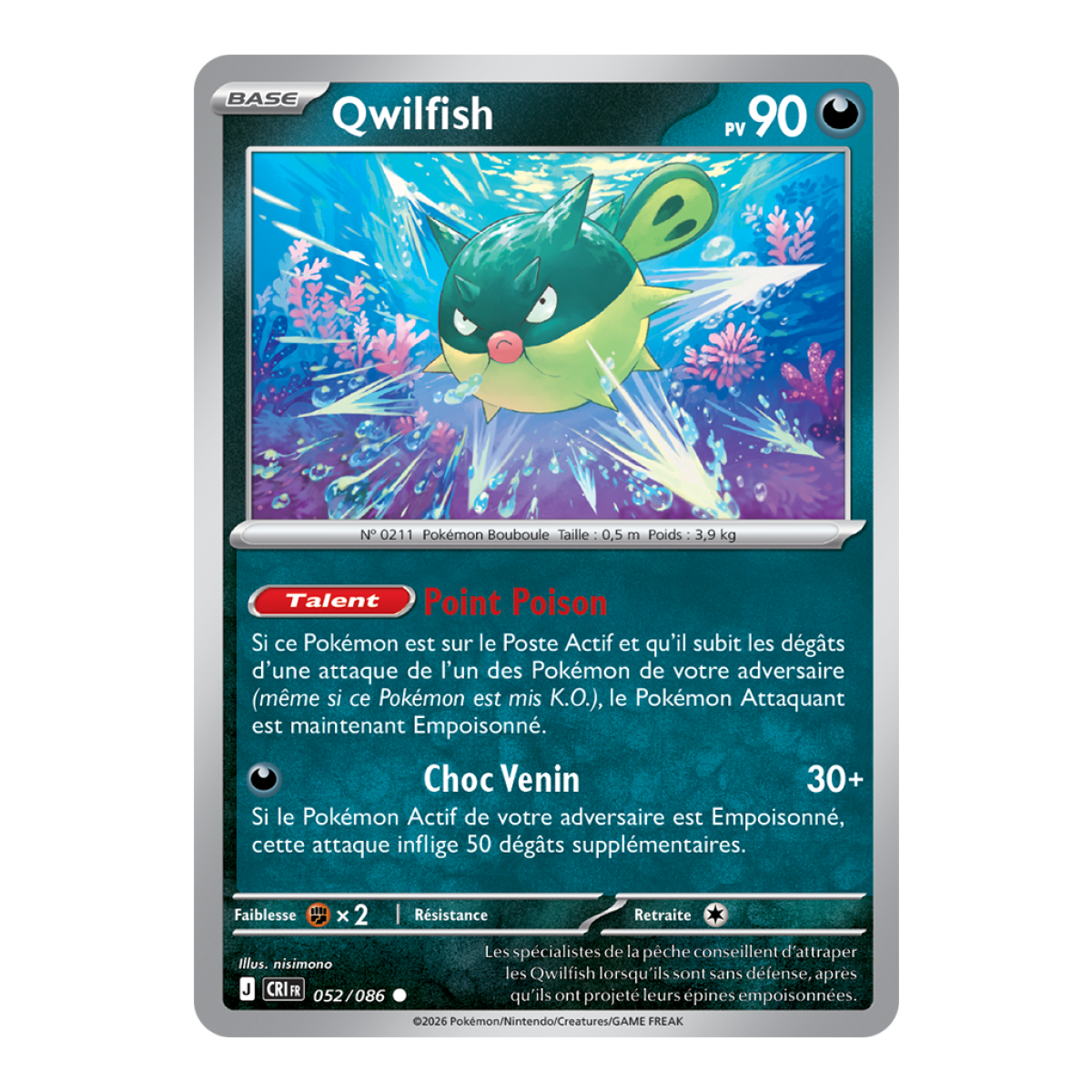 Qwilfish - Commune 52/86 - ME04 - Pokémon - Méga-Évolution Chaos Ascendant