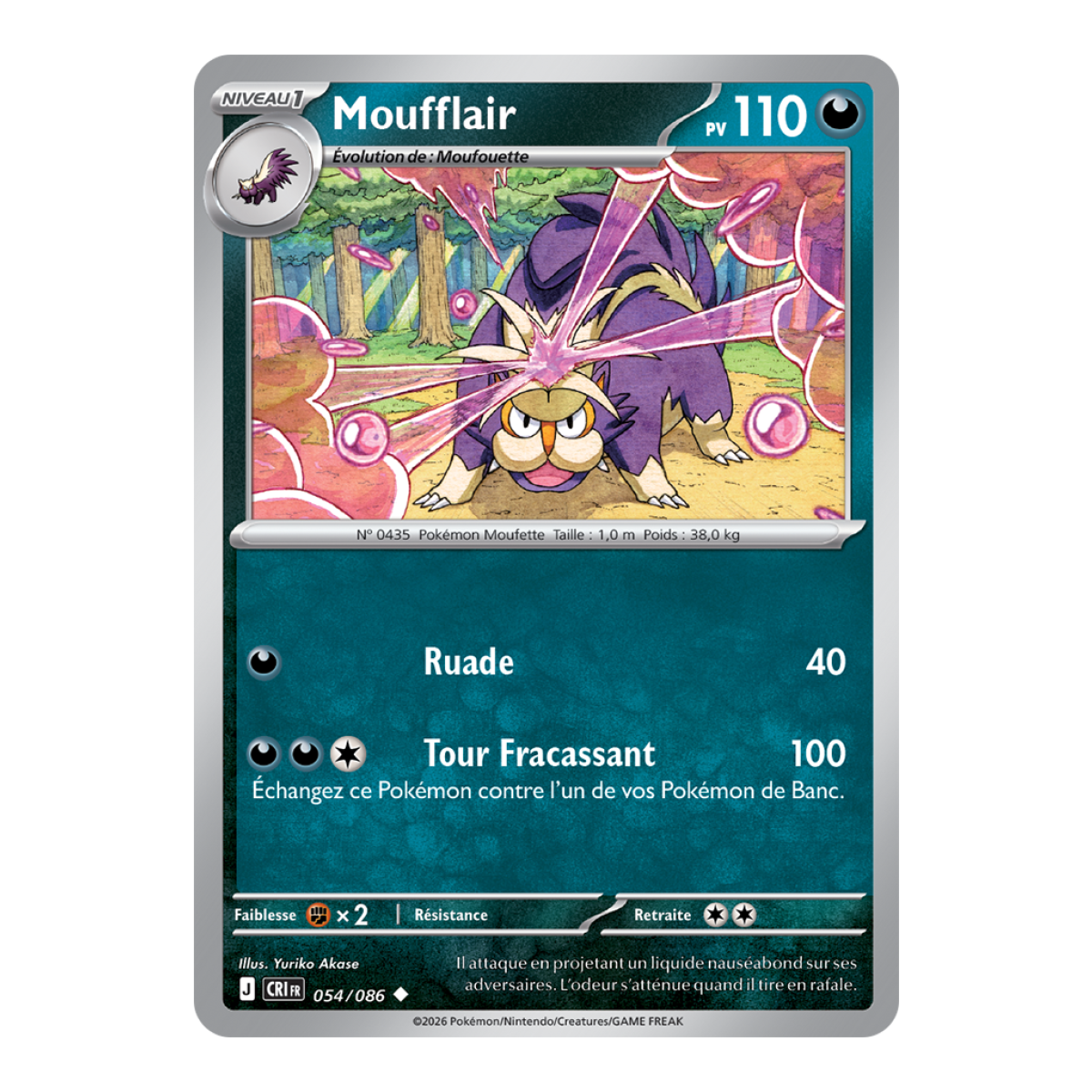 Moufflair - Reverse 54/86 - ME04 - Pokémon - Méga-Évolution Chaos Ascendant