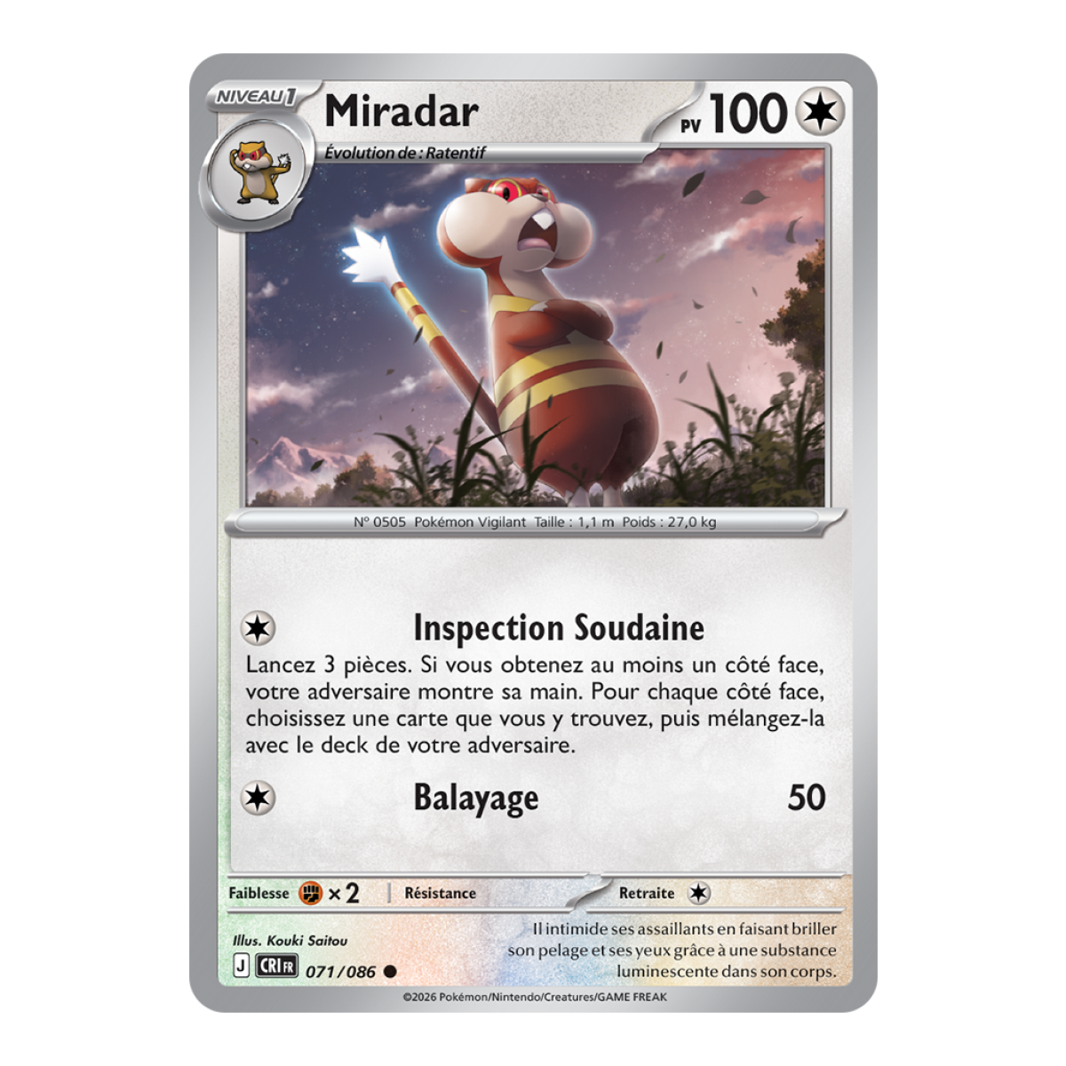 Miradar - Commune 71/86 - ME04 - Pokémon - Méga-Évolution Chaos Ascendant