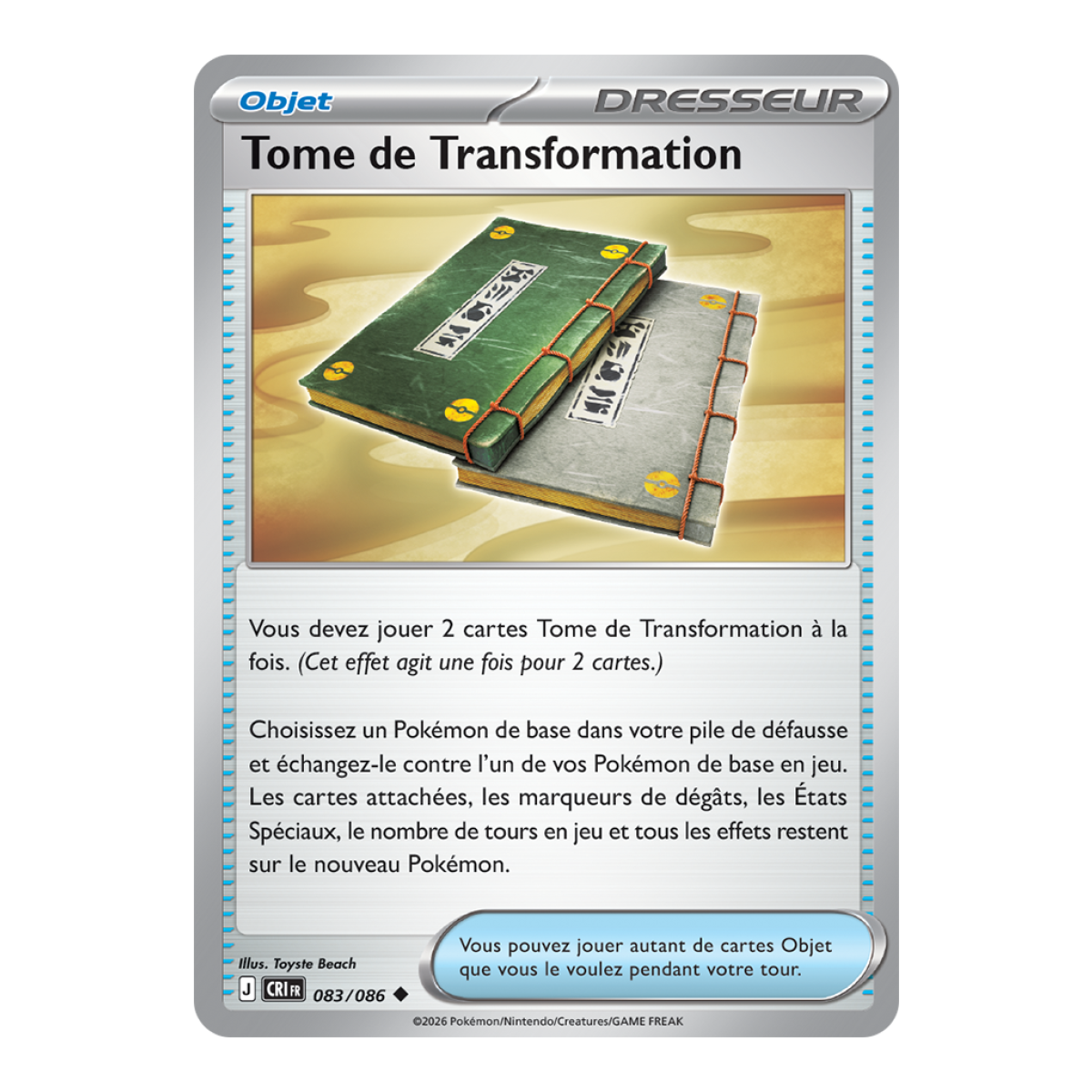 Tome de Transformation - Reverse 83/86 - ME04 - Pokémon - Méga-Évolution Chaos Ascendant