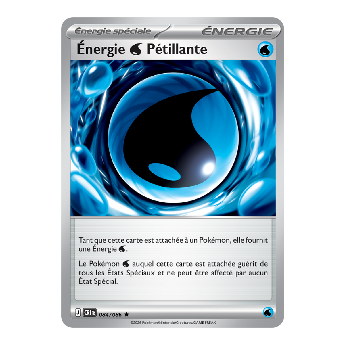 Énergie WaterPétillante - Holo Rare 84/86 - ME04 - Pokémon - Méga-Évolution Chaos Ascendant