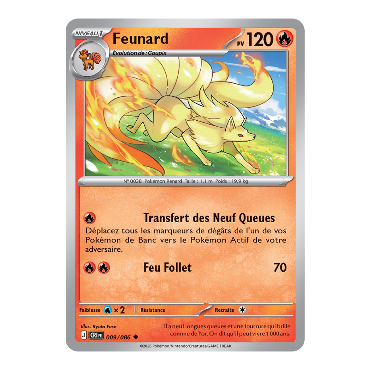 Feunard - Peu Commune 9/86 - ME04 - Pokémon - Méga-Évolution Chaos Ascendant