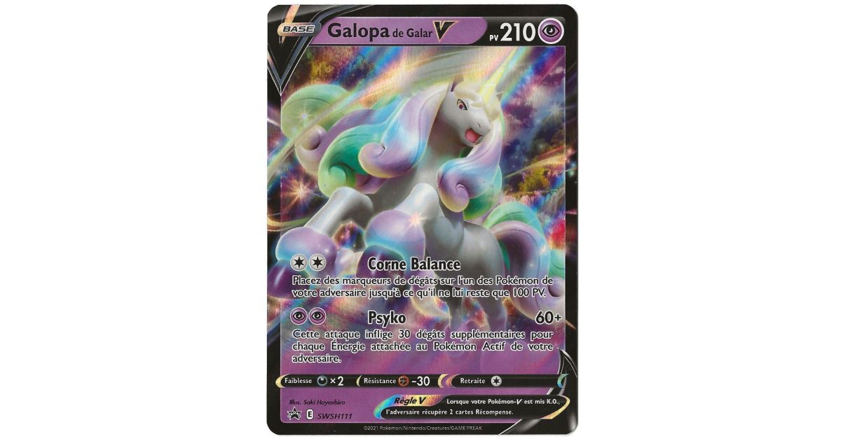 Carte Pokémon gradée psa 10 galopa de galar v 167/198 règne de glace eb06 fr 2021 - Collection Carte Pokémon gradée psa 10 galopa de galar v 167/198 règne de glace eb06 fr 2021 - Collection