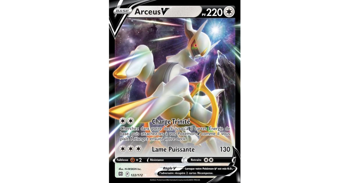 Arceus V - Ultra Rare 122/172 - EB09 Epee et Bouclier Stars ...