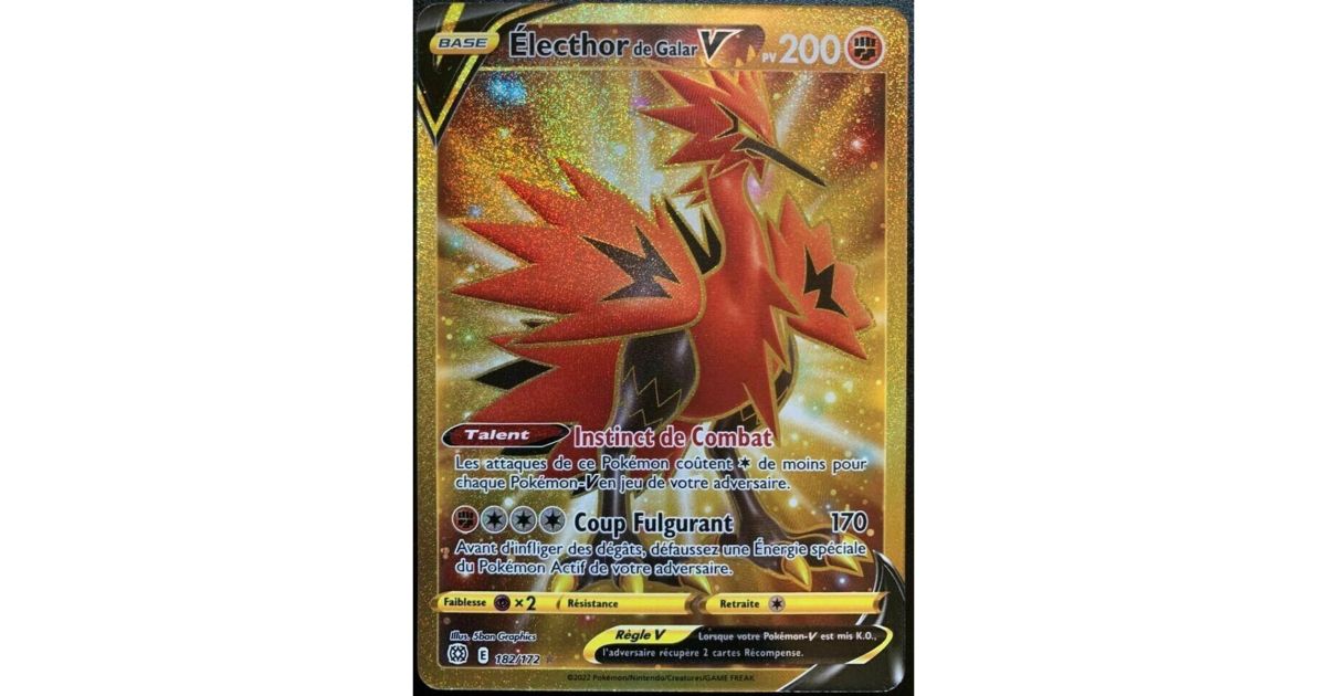 Electhor de Galar V - Full Art Secrète Rare 182/172 - EB09 Epee et ...