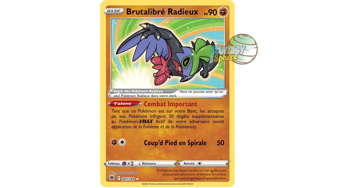 Brutalibré Radieux 081/189 – Coffret Ultraboost 10 Cartes Pokémon Françaises, Épée Et Bouclier, Série Astres Radieux