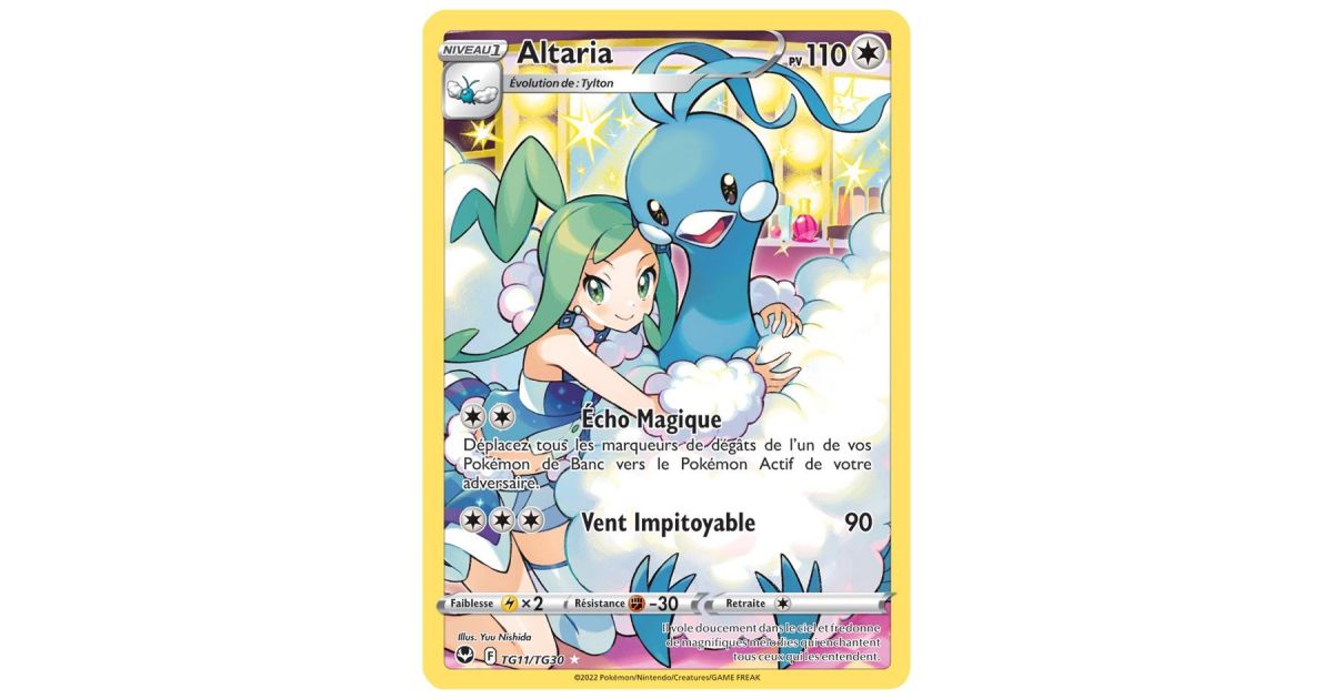 CARTE POKÉMON ALTARIA GG19/GG70 EB12.5 Epée & Bouclier Zenith Suprême