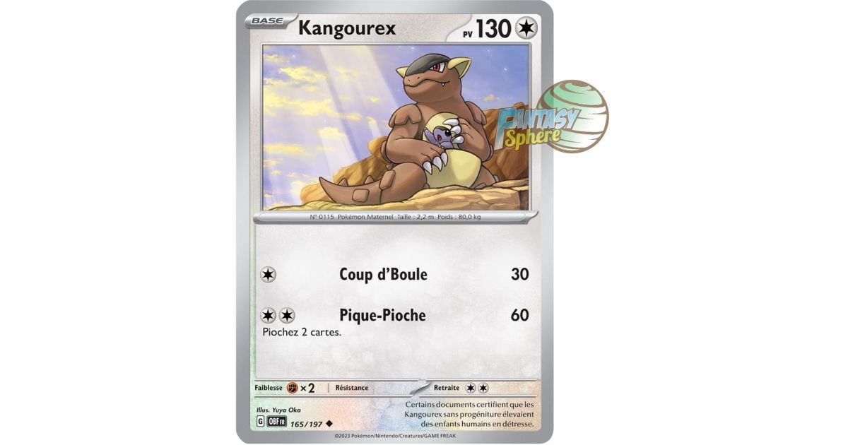 Coffret De 10 Cartes Pokémon – Kangourex Reverse – Écarlate & Violet Flammes Obsidiennes