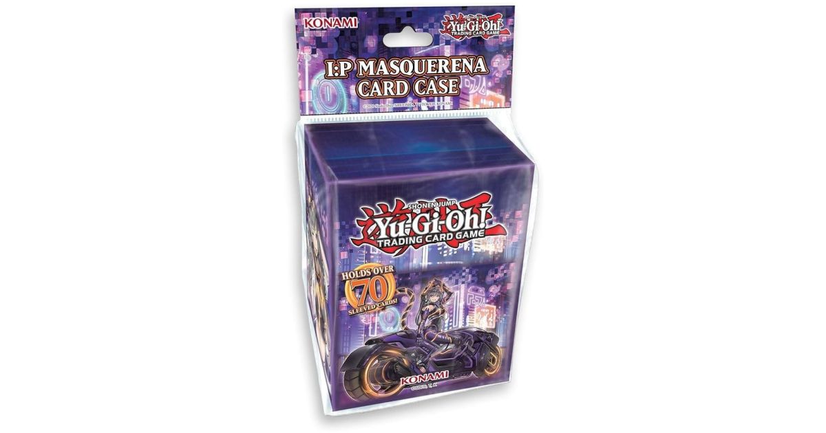yugioh ip masquerena deck Masquerena Yugioh Yu-Gi-Oh! TCG I:P Masquerena Deck Box – Card Case –  Konami KON85510 Yugioh Booster Box Protector