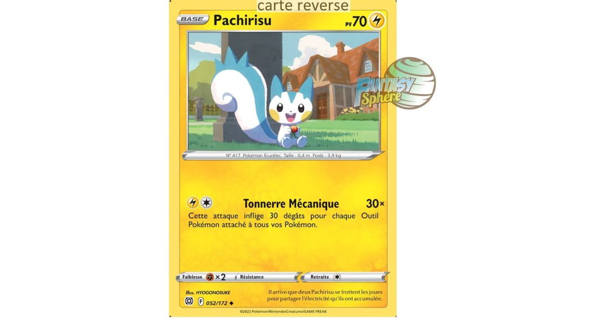 Pachirisu - Reverse 52/172 - Epee et Bouclier 9 Stars Etincelantes ...