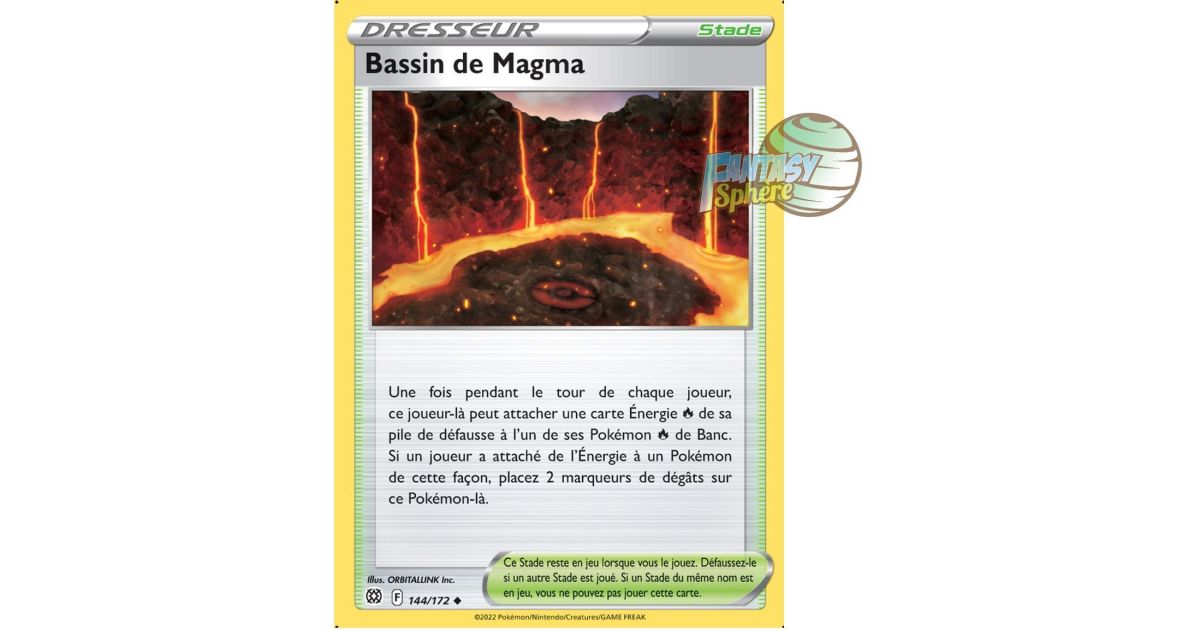 L490 - BASSIN de Magma - EB09 - 185/172 - Carte Pokemon Neuve Française L490 - BASSIN de Magma - EB09 - 185/172 - Carte Pokemon Neuve Française