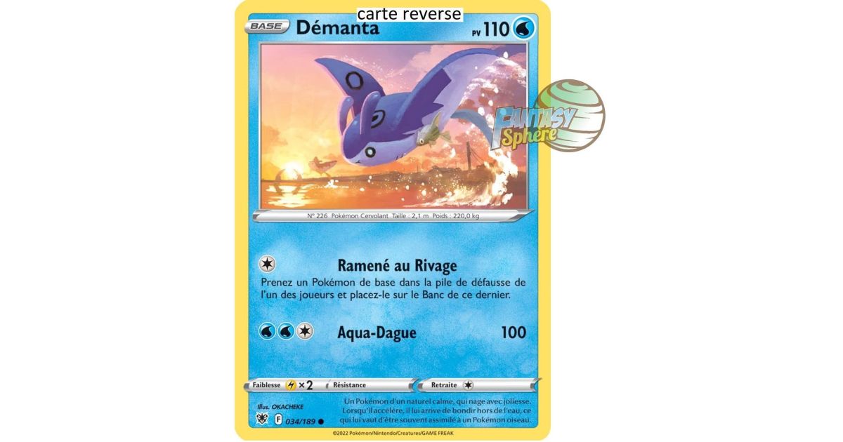 Démanta - Reverse 34/189 - Epee et Bouclier 10 Astres Radieux - Fantasy ...